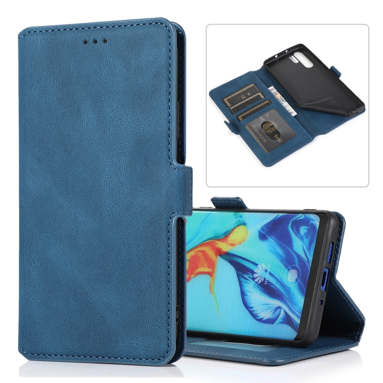 For Huawei P30 Pro Retro Magnetic Closing Clasp Horizontal Flip Leather Case with Holder & Card Slots & Photo Frame & Wallet