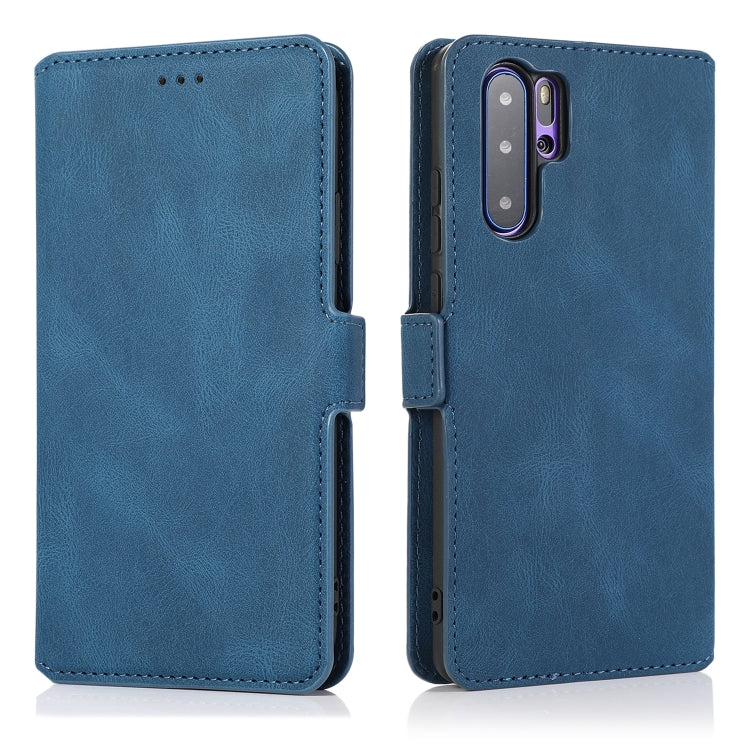 For Huawei P30 Pro Retro Magnetic Closing Clasp Horizontal Flip Leather Case with Holder & Card Slots & Photo Frame & Wallet