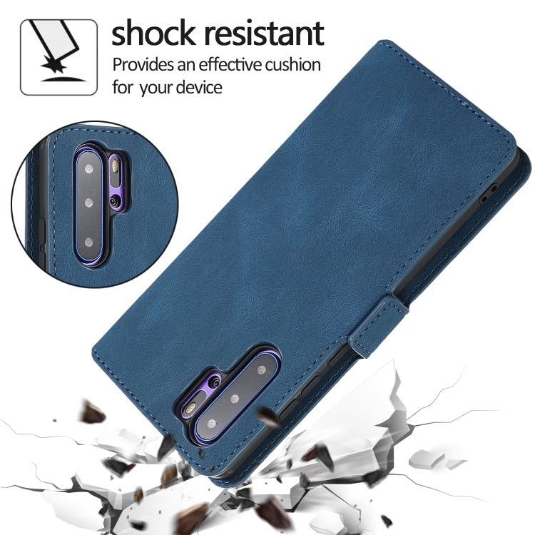 For Huawei P30 Pro Retro Magnetic Closing Clasp Horizontal Flip Leather Case with Holder & Card Slots & Photo Frame & Wallet