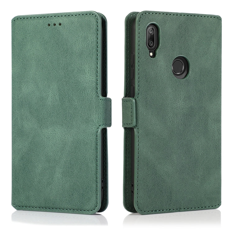 For Huawei Y6 (2019) Retro Magnetic Closing Clasp Horizontal Flip Leather Case with Holder & Card Slots & Photo Frame & Wallet