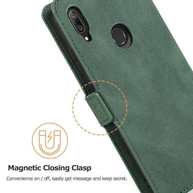 For Huawei Y6 (2019) Retro Magnetic Closing Clasp Horizontal Flip Leather Case with Holder & Card Slots & Photo Frame & Wallet