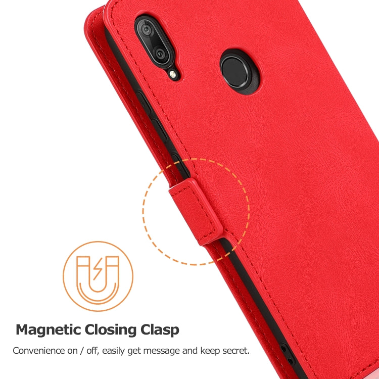For Huawei Y6 (2019) Retro Magnetic Closing Clasp Horizontal Flip Leather Case with Holder & Card Slots & Photo Frame & Wallet