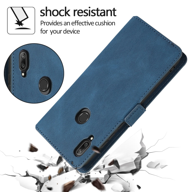 For Huawei Y6 (2019) Retro Magnetic Closing Clasp Horizontal Flip Leather Case with Holder & Card Slots & Photo Frame & Wallet