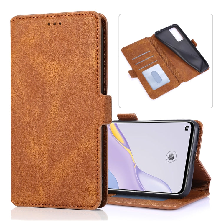 For Huawei nova 7 5G Retro Magnetic Closing Clasp Horizontal Flip Leather Case with Holder & Card Slots & Photo Frame & Wallet
