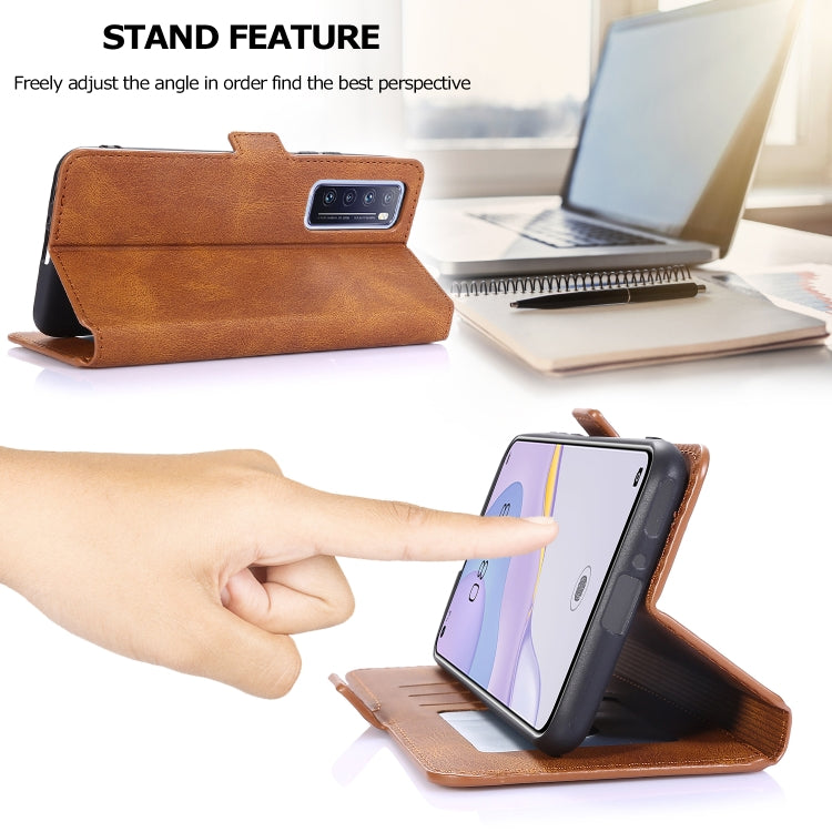 For Huawei nova 7 5G Retro Magnetic Closing Clasp Horizontal Flip Leather Case with Holder & Card Slots & Photo Frame & Wallet