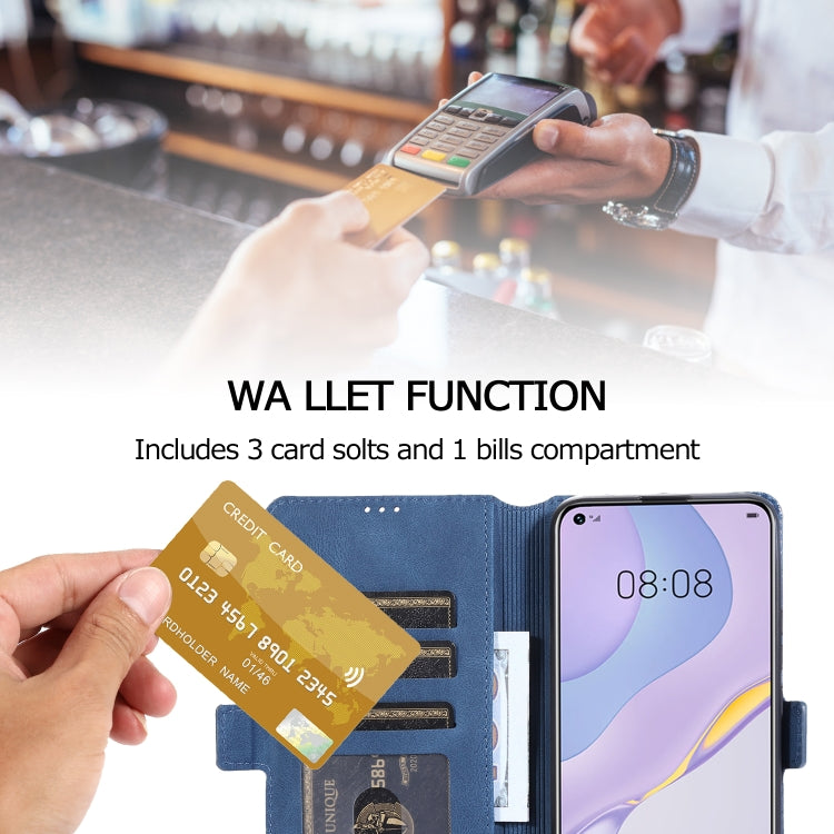 For Huawei nova 7 5G Retro Magnetic Closing Clasp Horizontal Flip Leather Case with Holder & Card Slots & Photo Frame & Wallet