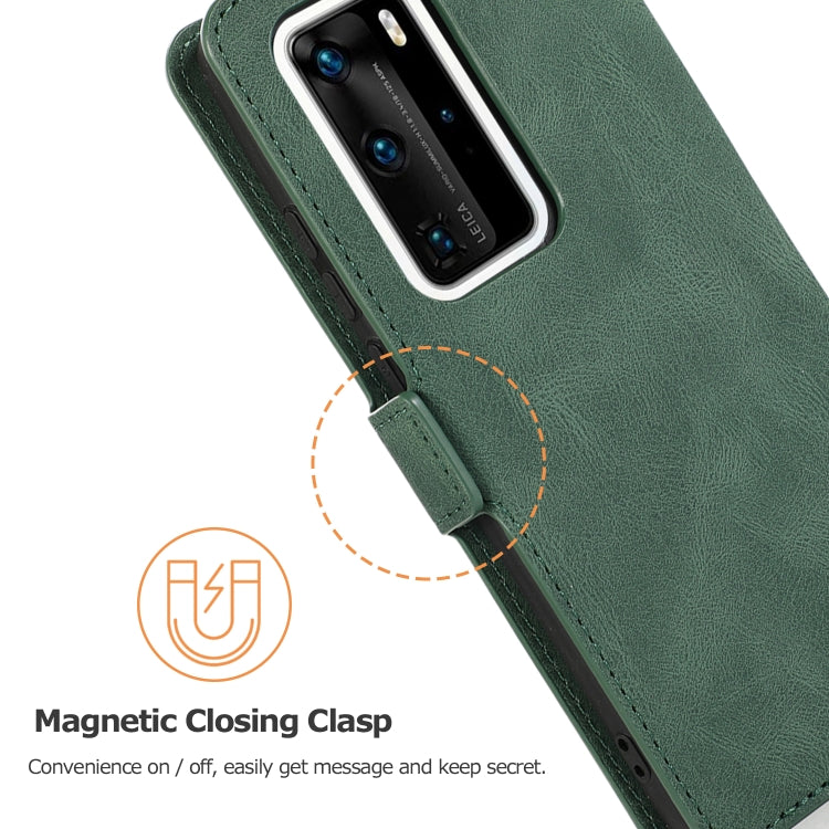 For Huawei P40 Pro+ Retro Magnetic Closing Clasp Horizontal Flip Leather Case with Holder & Card Slots & Photo Frame & Wallet