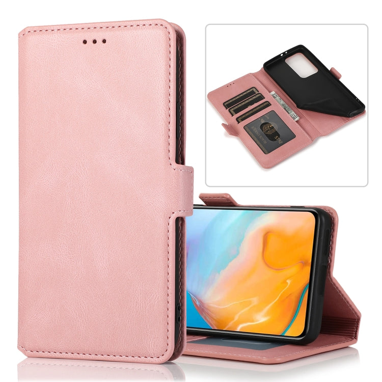 For Huawei P40 Pro+ Retro Magnetic Closing Clasp Horizontal Flip Leather Case with Holder & Card Slots & Photo Frame & Wallet