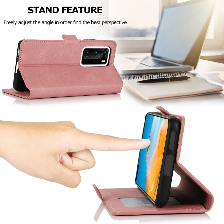 For Huawei P40 Pro+ Retro Magnetic Closing Clasp Horizontal Flip Leather Case with Holder & Card Slots & Photo Frame & Wallet