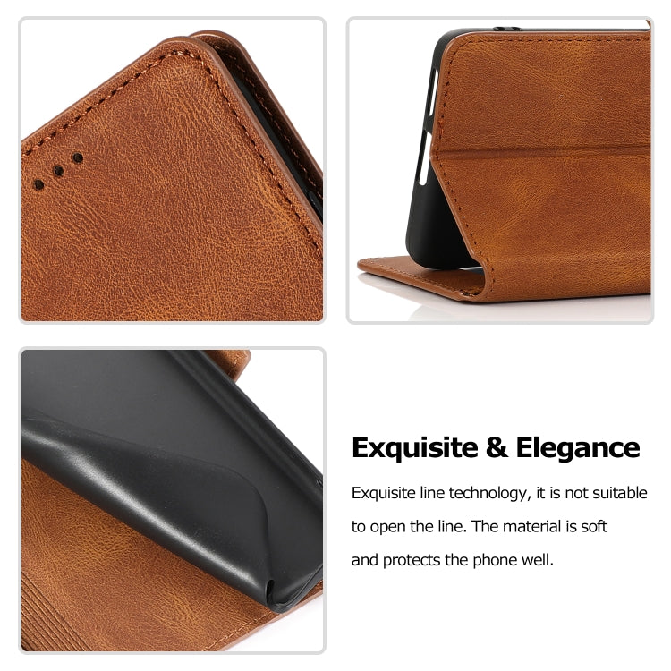 For Huawei P40 Pro+ Retro Magnetic Closing Clasp Horizontal Flip Leather Case with Holder & Card Slots & Photo Frame & Wallet