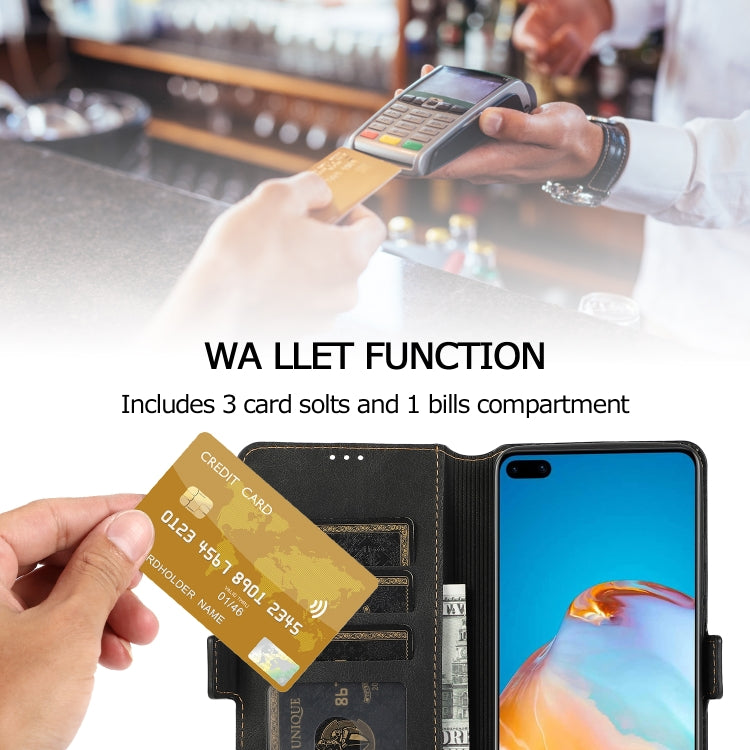 For Huawei P40 Pro+ Retro Magnetic Closing Clasp Horizontal Flip Leather Case with Holder & Card Slots & Photo Frame & Wallet