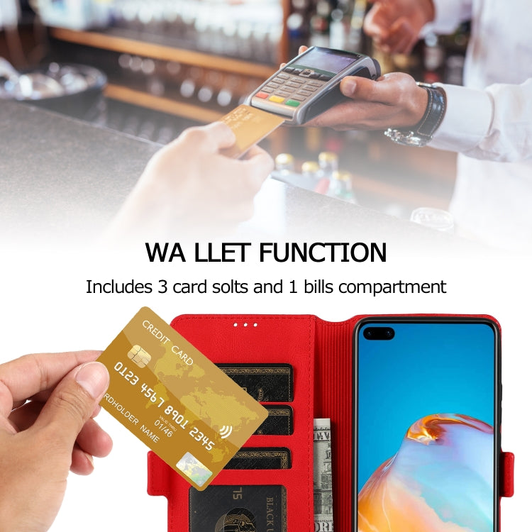 For Huawei P40 Pro+ Retro Magnetic Closing Clasp Horizontal Flip Leather Case with Holder & Card Slots & Photo Frame & Wallet