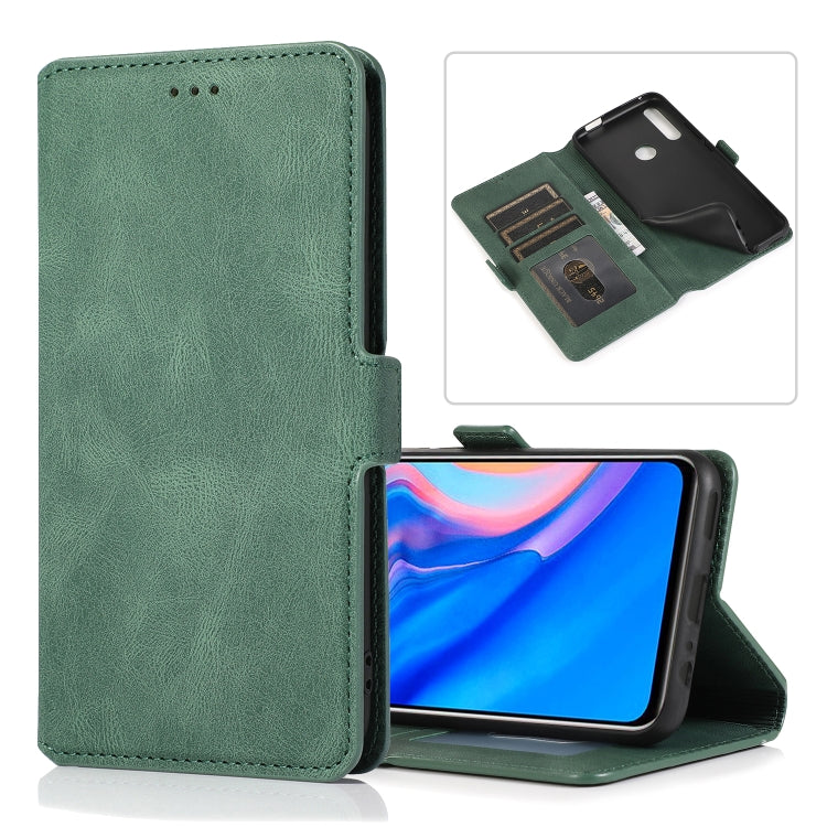 For Huawei Y9 Prime (2019) Retro Magnetic Closing Clasp Horizontal Flip Leather Case with Holder & Card Slots & Photo Frame & Wallet
