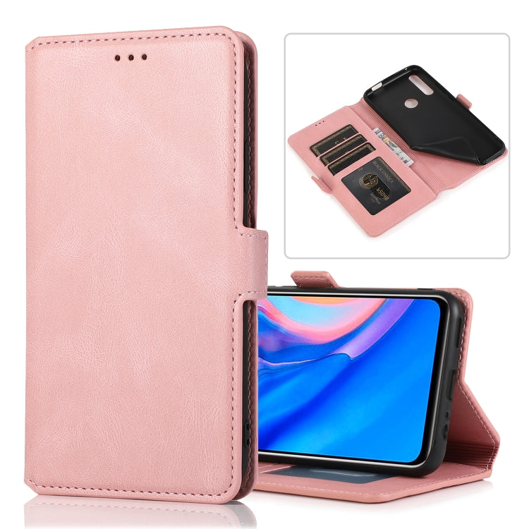 For Huawei Y9 Prime (2019) Retro Magnetic Closing Clasp Horizontal Flip Leather Case with Holder & Card Slots & Photo Frame & Wallet