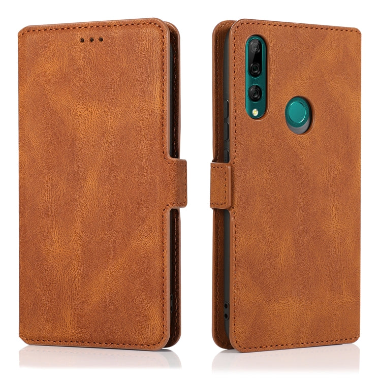 For Huawei Y9 Prime (2019) Retro Magnetic Closing Clasp Horizontal Flip Leather Case with Holder & Card Slots & Photo Frame & Wallet
