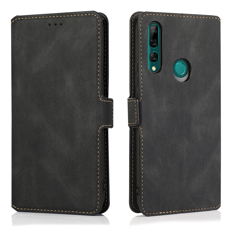 For Huawei Y9 Prime (2019) Retro Magnetic Closing Clasp Horizontal Flip Leather Case with Holder & Card Slots & Photo Frame & Wallet