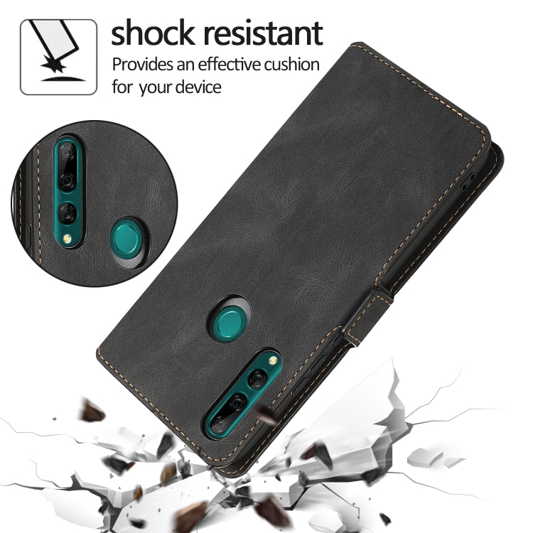 For Huawei Y9 Prime (2019) Retro Magnetic Closing Clasp Horizontal Flip Leather Case with Holder & Card Slots & Photo Frame & Wallet