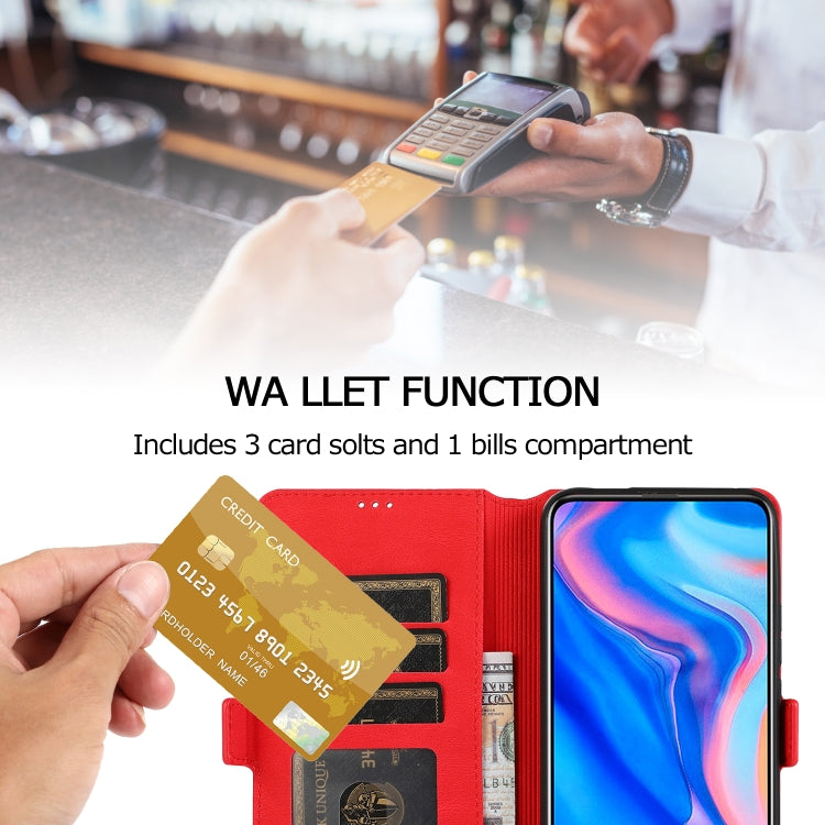For Huawei Y9 Prime (2019) Retro Magnetic Closing Clasp Horizontal Flip Leather Case with Holder & Card Slots & Photo Frame & Wallet