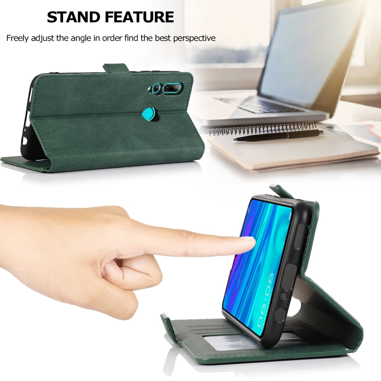 For Huawei Enjoy 9s Retro Magnetic Closing Clasp Horizontal Flip Leather Case with Holder & Card Slots & Photo Frame & Wallet