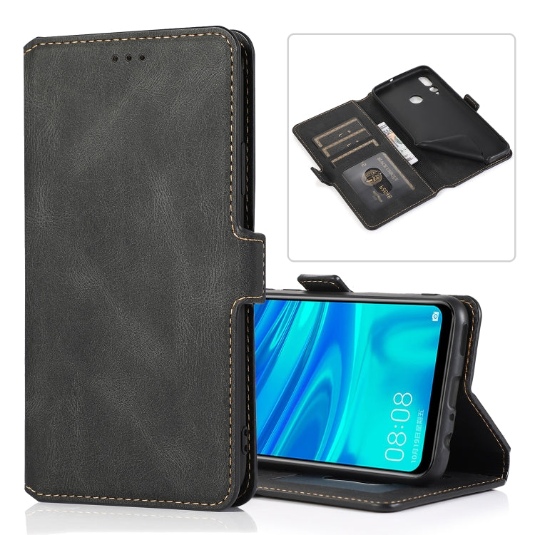 For Huawei Enjoy 9s Retro Magnetic Closing Clasp Horizontal Flip Leather Case with Holder & Card Slots & Photo Frame & Wallet