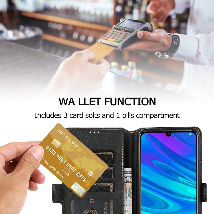 For Huawei Enjoy 9s Retro Magnetic Closing Clasp Horizontal Flip Leather Case with Holder & Card Slots & Photo Frame & Wallet