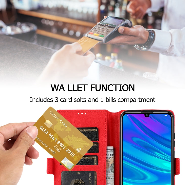 For Huawei Enjoy 9s Retro Magnetic Closing Clasp Horizontal Flip Leather Case with Holder & Card Slots & Photo Frame & Wallet