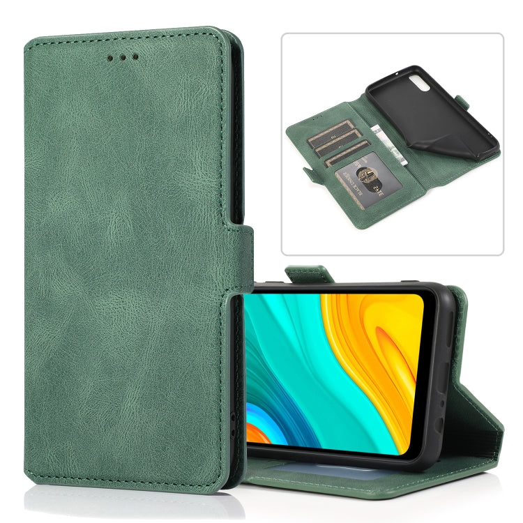For Huawei Enjoy 10e Retro Magnetic Closing Clasp Horizontal Flip Leather Case with Holder & Card Slots & Photo Frame & Wallet
