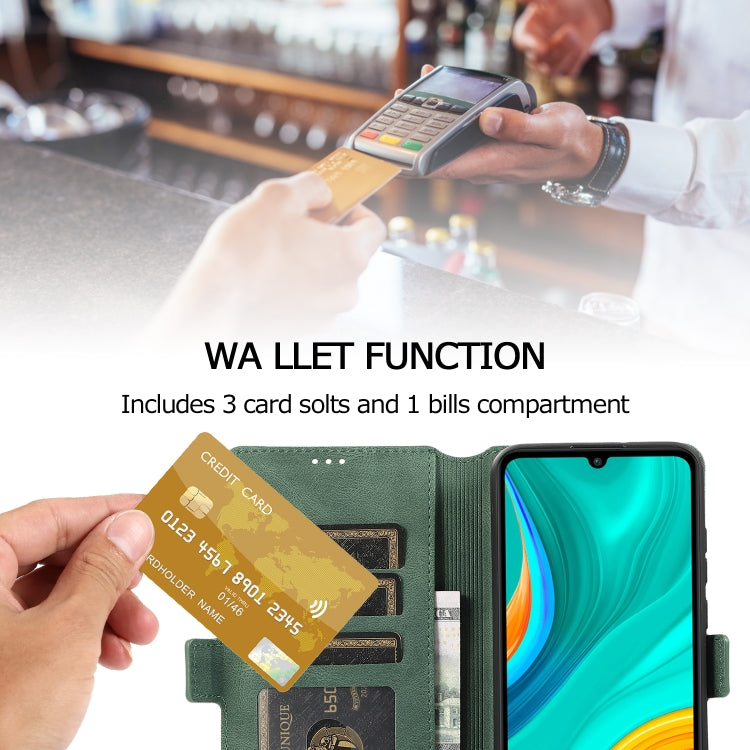 For Huawei Enjoy 10e Retro Magnetic Closing Clasp Horizontal Flip Leather Case with Holder & Card Slots & Photo Frame & Wallet