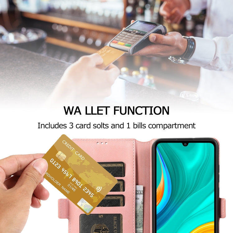 For Huawei Enjoy 10e Retro Magnetic Closing Clasp Horizontal Flip Leather Case with Holder & Card Slots & Photo Frame & Wallet