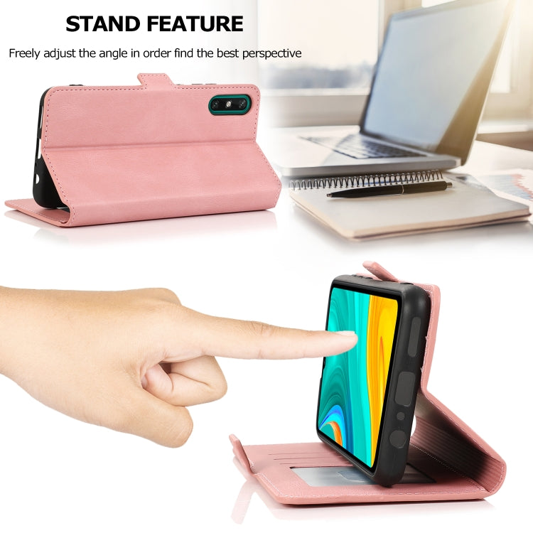 For Huawei Enjoy 10e Retro Magnetic Closing Clasp Horizontal Flip Leather Case with Holder & Card Slots & Photo Frame & Wallet