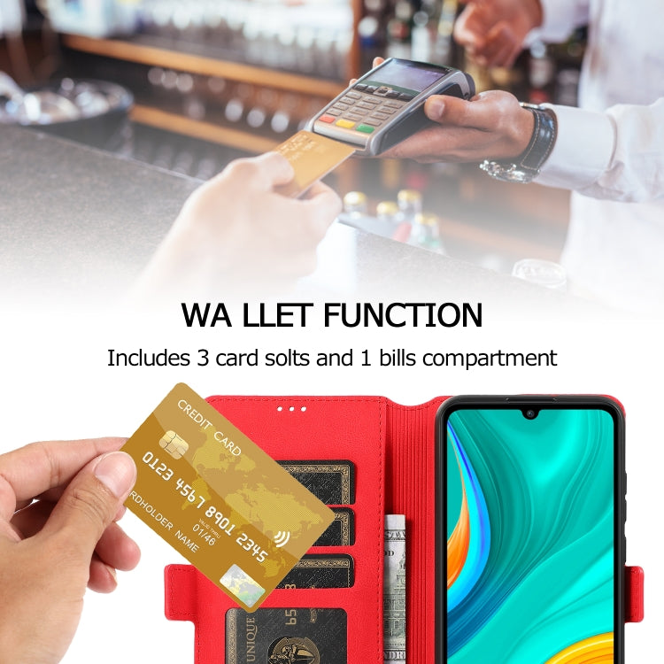 For Huawei Enjoy 10e Retro Magnetic Closing Clasp Horizontal Flip Leather Case with Holder & Card Slots & Photo Frame & Wallet