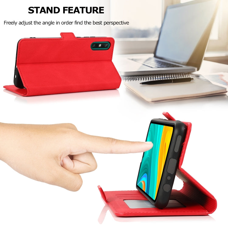 For Huawei Enjoy 10e Retro Magnetic Closing Clasp Horizontal Flip Leather Case with Holder & Card Slots & Photo Frame & Wallet