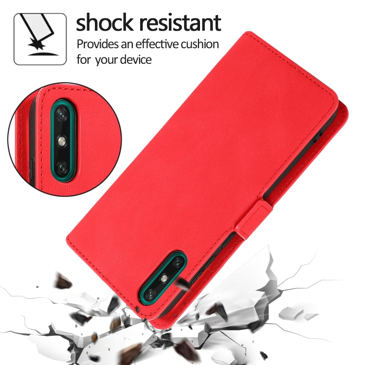 For Huawei Enjoy 10e Retro Magnetic Closing Clasp Horizontal Flip Leather Case with Holder & Card Slots & Photo Frame & Wallet