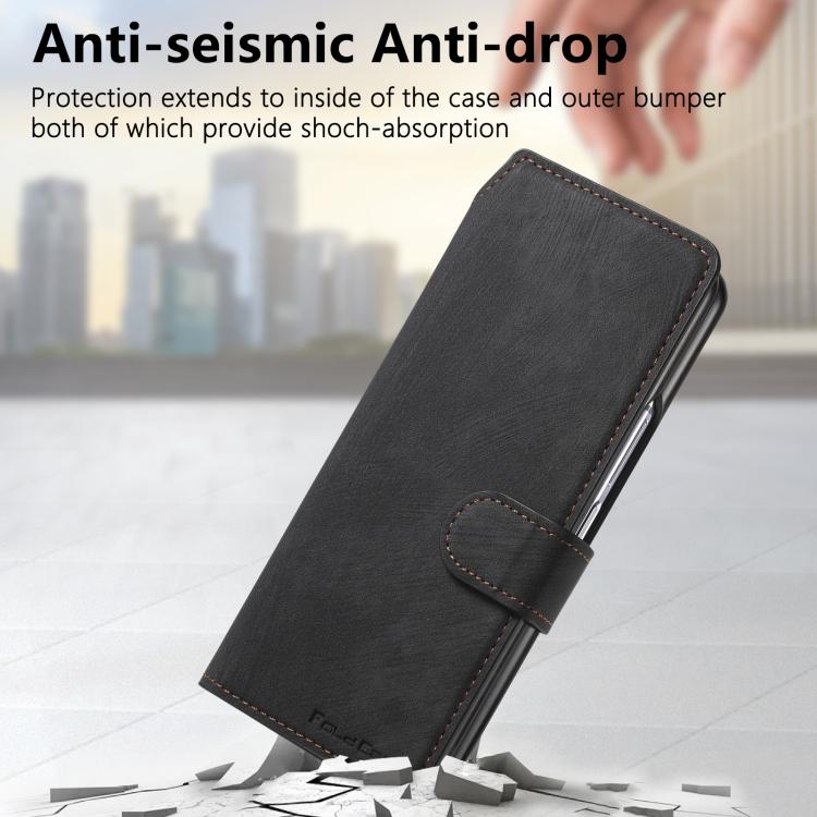 For Samsung Galax Z Fold7 5G CaseNeo MagSafe RFID Anti-theft Retro Leather Phone Case