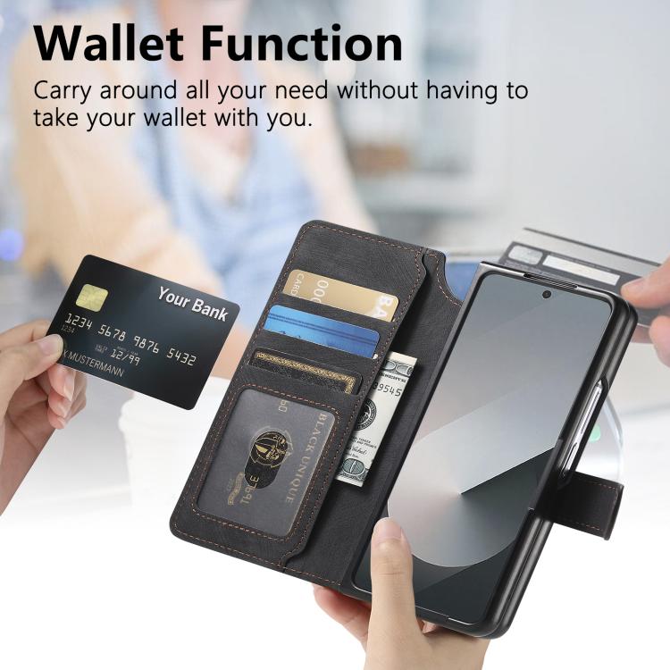 For Samsung Galax Z Fold7 5G CaseNeo MagSafe RFID Anti-theft Retro Leather Phone Case