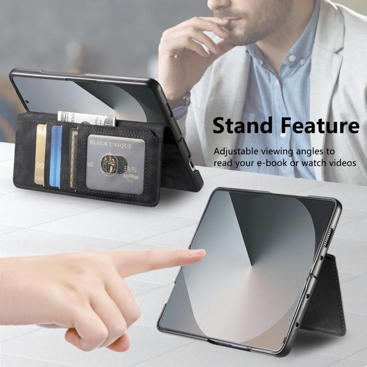 For Samsung Galax Z Fold7 5G CaseNeo MagSafe RFID Anti-theft Retro Leather Phone Case