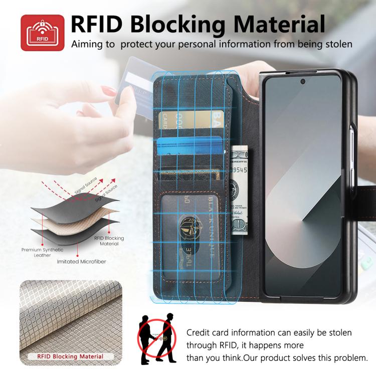 For Samsung Galax Z Fold7 5G CaseNeo MagSafe RFID Anti-theft Retro Leather Phone Case