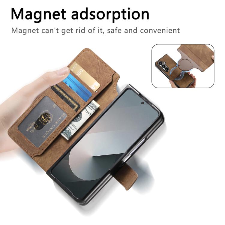 For Samsung Galax Z Fold7 5G CaseNeo MagSafe RFID Anti-theft Retro Leather Phone Case