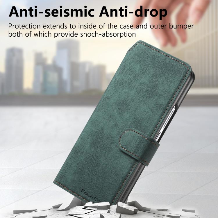 For Samsung Galax Z Fold7 5G CaseNeo MagSafe RFID Anti-theft Retro Leather Phone Case