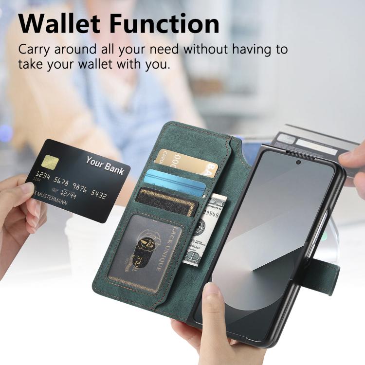 For Samsung Galax Z Fold7 5G CaseNeo MagSafe RFID Anti-theft Retro Leather Phone Case