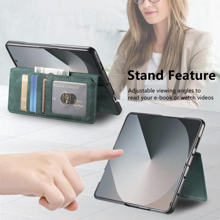 For Samsung Galax Z Fold7 5G CaseNeo MagSafe RFID Anti-theft Retro Leather Phone Case