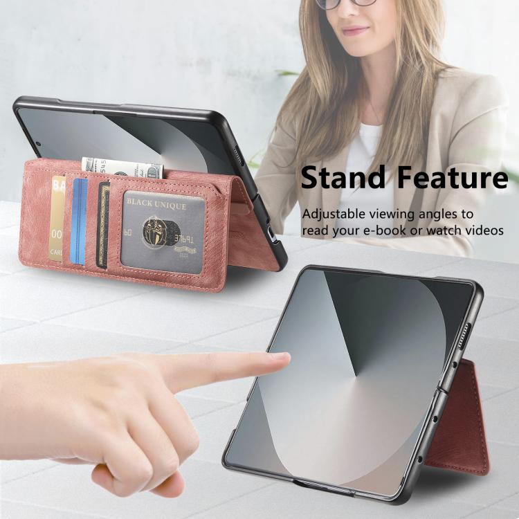 For Samsung Galax Z Fold7 5G CaseNeo MagSafe RFID Anti-theft Retro Leather Phone Case