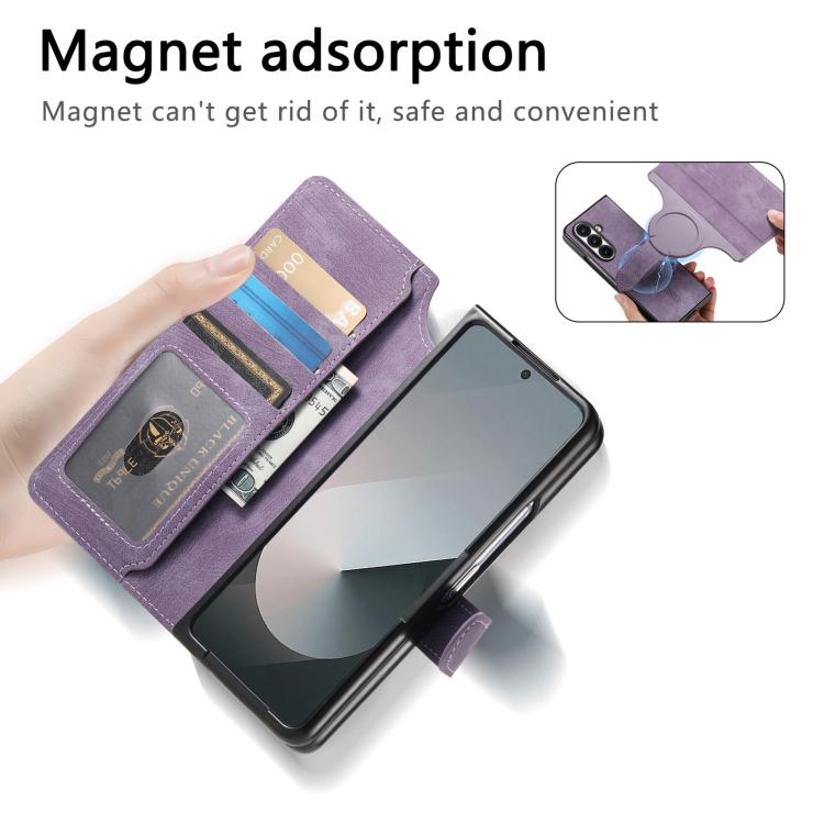 For Samsung Galax Z Fold7 5G CaseNeo MagSafe RFID Anti-theft Retro Leather Phone Case