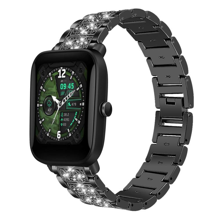 20mm For Amazfit Bip U / Lite / Bip 3 Pro xDfind Diamond Jewelry Steel Watch Band