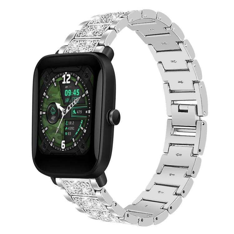 20mm For Amazfit Bip U / Lite / Bip 3 Pro xDfind Diamond Jewelry Steel Watch Band