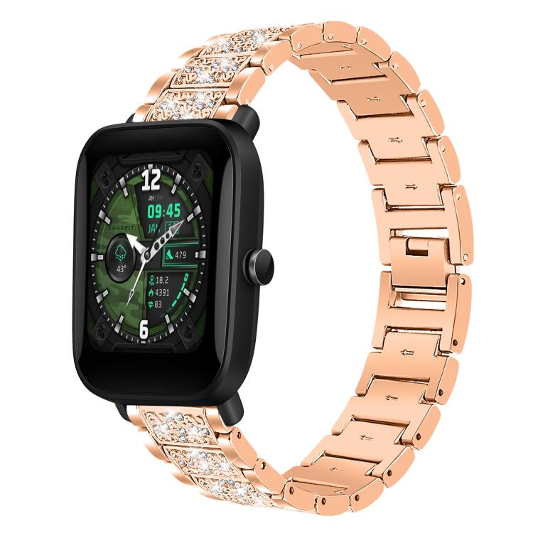 20mm For Amazfit Bip U / Lite / Bip 3 Pro xDfind Diamond Jewelry Steel Watch Band