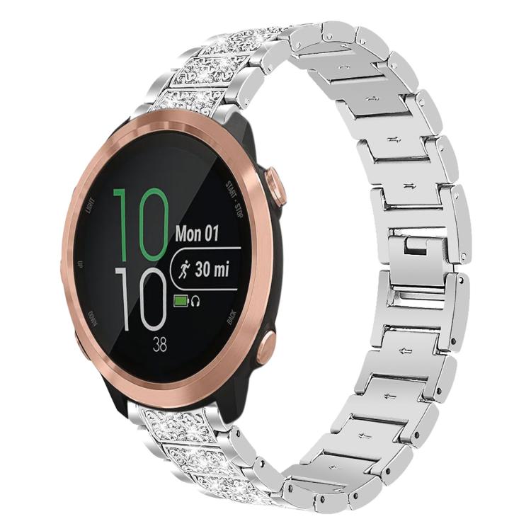 20mm For Garmin Forerunner 570 42mm/245/645/158 xDfind Diamond Jewelry Steel Watch Band