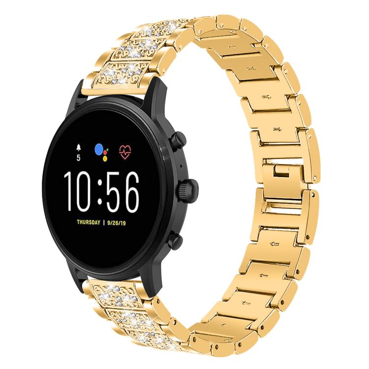 22mm For Fossil Gen 5 Carlyle/Julianna/Garrett xDfind Diamond Jewelry Steel Watch Band