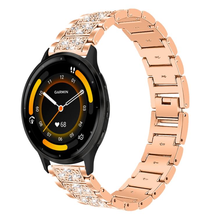 22mm For Garmin Venu 3 / vivoactive4 xDfind Diamond Jewelry Steel Watch Band