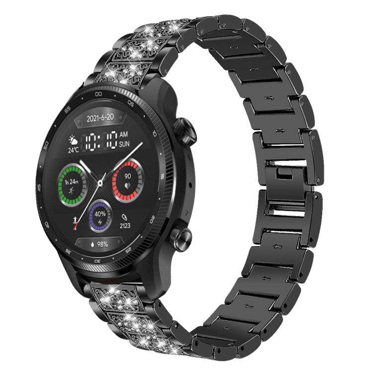 22mm For Ticwatch Pro X / Pro3 / Pro / GTX / E2 xDfind Diamond Jewelry Steel Watch Band